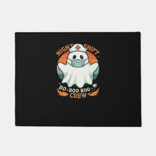 Spooky Halloween Nurse Funny Ghost Costume Boo Boo Doormat