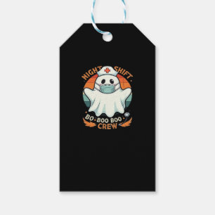 Spooky Halloween Nurse Funny Ghost Costume Boo Boo Gift Tags