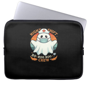 Spooky Halloween Nurse Funny Ghost Costume Boo Boo Laptop Sleeve