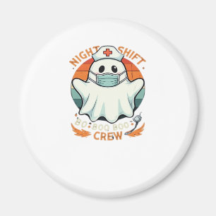 Spooky Halloween Nurse Funny Ghost Costume Boo Boo Magnet