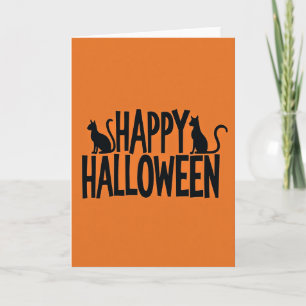 Spooky Halloween Orange Card