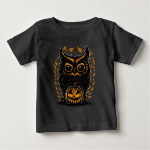 Spooky Halloween Owl Baby T-Shirt