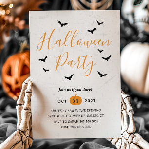 Spooky Halloween Party Bats Invitation