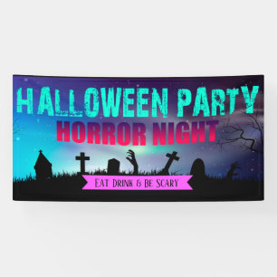 spooky Halloween party eat drink scary Banner