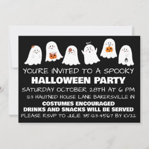 Spooky Halloween Party Inivitation Holiday Card