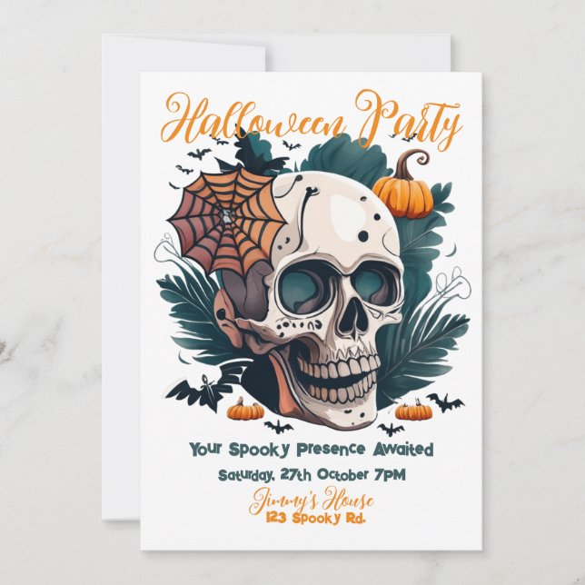 Spooky Halloween Party Invitation (Front)