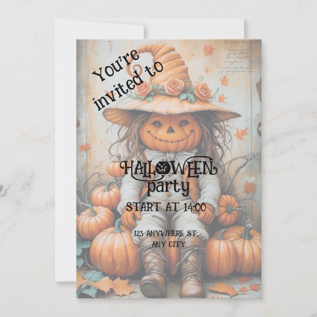 Spooky Halloween Party Invitation (Front)