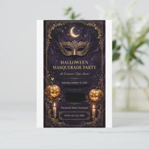 Spooky Halloween Party Invitation cord 