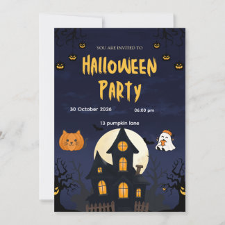 Spooky Halloween Party Invitation – Editable Templ