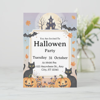 Spooky Halloween Party Invitation | Editable Text 