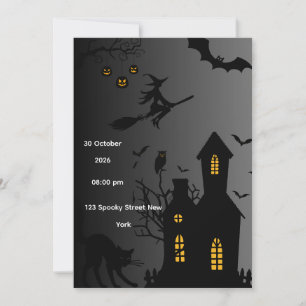 Spooky Halloween Party Invitation – Haunted House