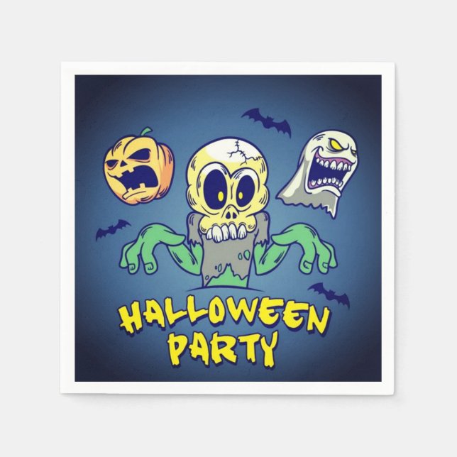Spooky Halloween Party Napkin (Front)