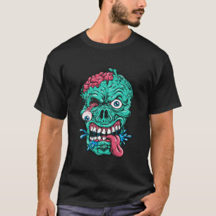 Spooky Halloween Party Scary Zombie Tee Funny Tric