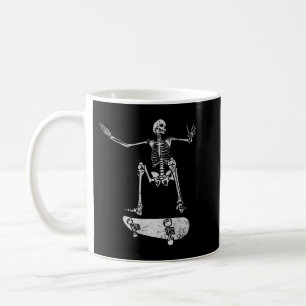 Spooky Halloween party - Skateboarding skeleton co Coffee Mug
