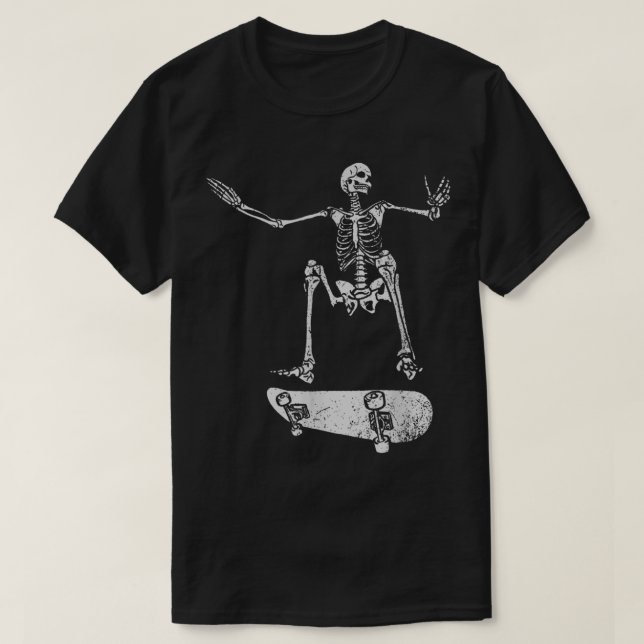 Spooky Halloween party - Skateboarding skeleton co T-Shirt (Design Front)