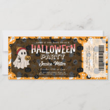 Spooky Halloween Party Ticket Invitation