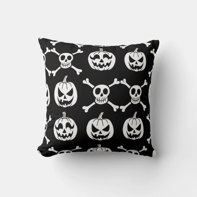 Spooky Halloween Pattern Cushion (Front)