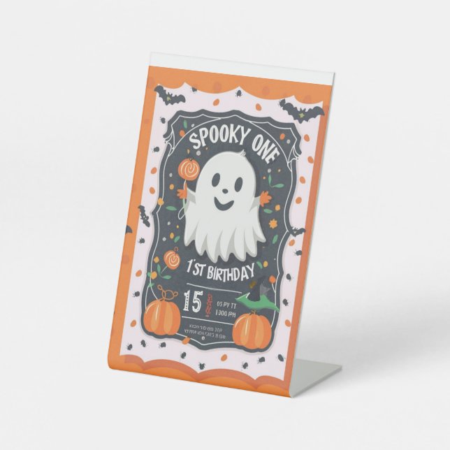 Spooky Halloween  Pedestal Sign (Front)
