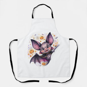 Spooky Halloween, Peeking Bat Apron