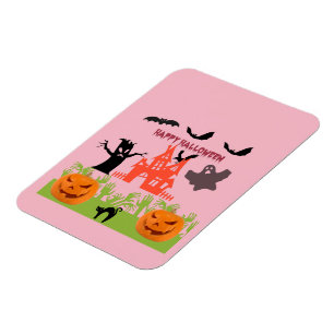Spooky Halloween Pink Glow Magnet