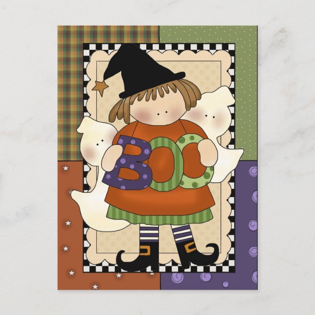 Spooky Halloween Postcard (Front)