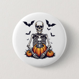 Spooky Halloween Pregnant Skeleton Pregnancy 6 Cm Round Badge