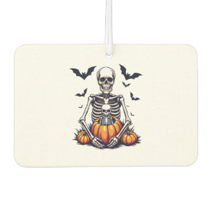 Spooky Halloween Pregnant Skeleton Pregnancy  Car Air Freshener