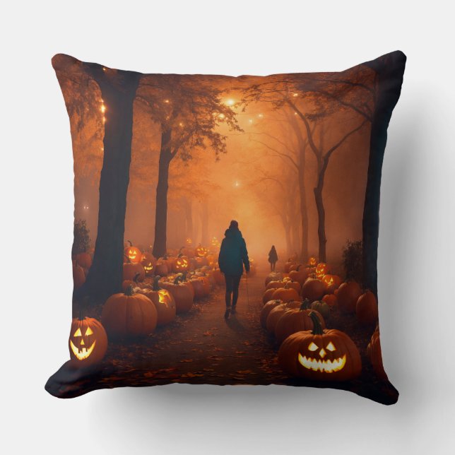 "Spooky Halloween Printed Pillow (Front)