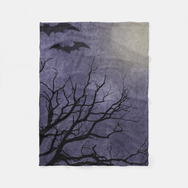 Spooky Halloween Prints Fleece Blanket (Front)