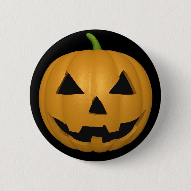 Spooky Halloween Pumpkin Button (Front)