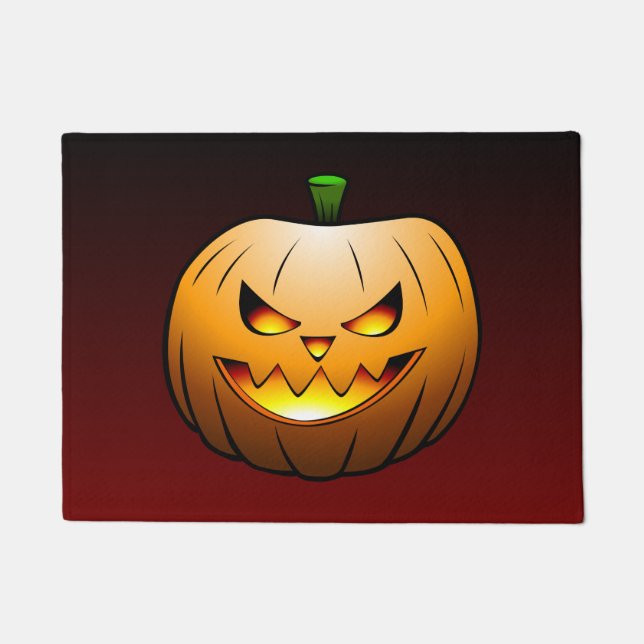 Spooky Halloween Pumpkin Doormat (Front)