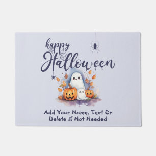 Spooky Halloween Pumpkin Ghost Doormat