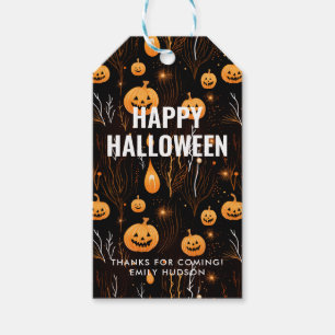 Spooky Halloween Pumpkin Gift Tags