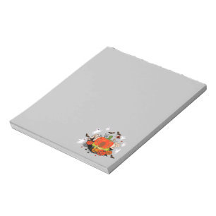 Spooky Halloween Pumpkin Graveyard Scene Notepad