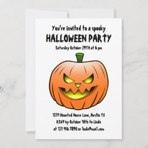 Spooky Halloween Pumpkin Invitation