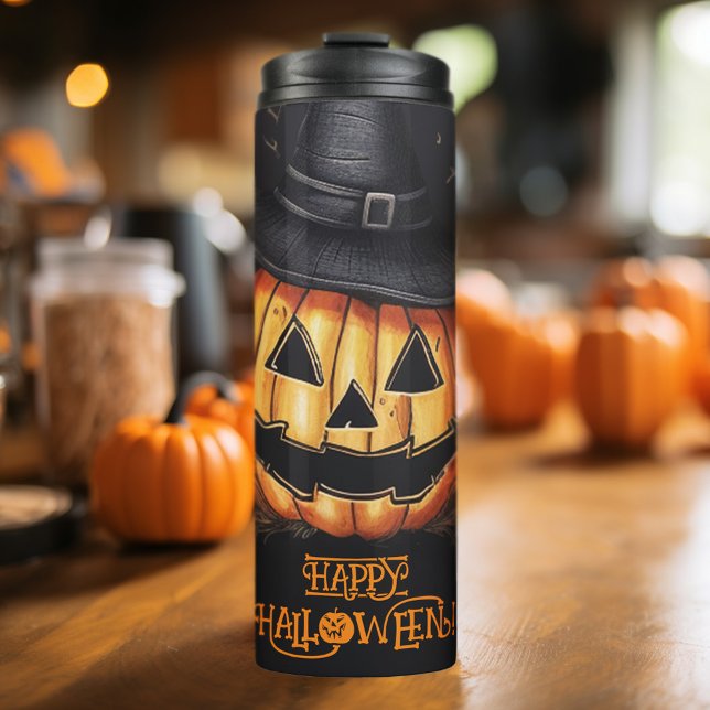 Spooky Halloween Pumpkin Jack O Lantern Thermal Tumbler (Spooky Halloween Pumpkin Jack O Lantern Thermal Tumbler)