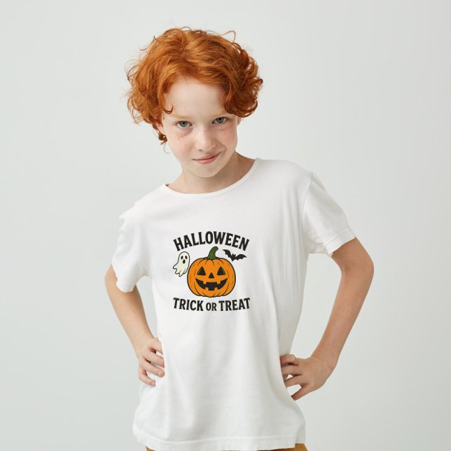 Spooky Halloween Pumpkin Kids Trick or Treat Baby T-Shirt (Creator Uploaded)