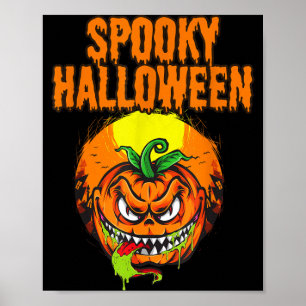 Spooky Halloween Pumpkin Poster