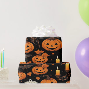 Spooky Halloween Pumpkin Wrapping Paper