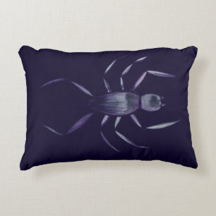 Spooky Halloween Purple Spider Art Decorative Cushion