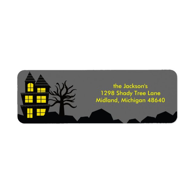 Spooky Halloween Return Address Labels (Front)