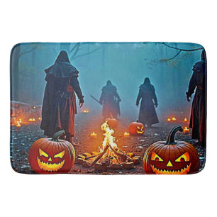 Spooky Halloween Ritual Design Bath Mat