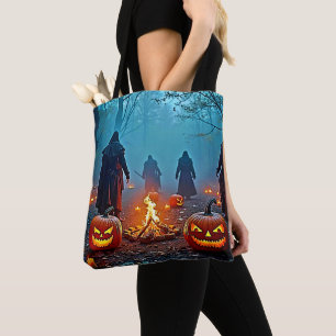 Spooky Halloween Ritual Design Tote Bag