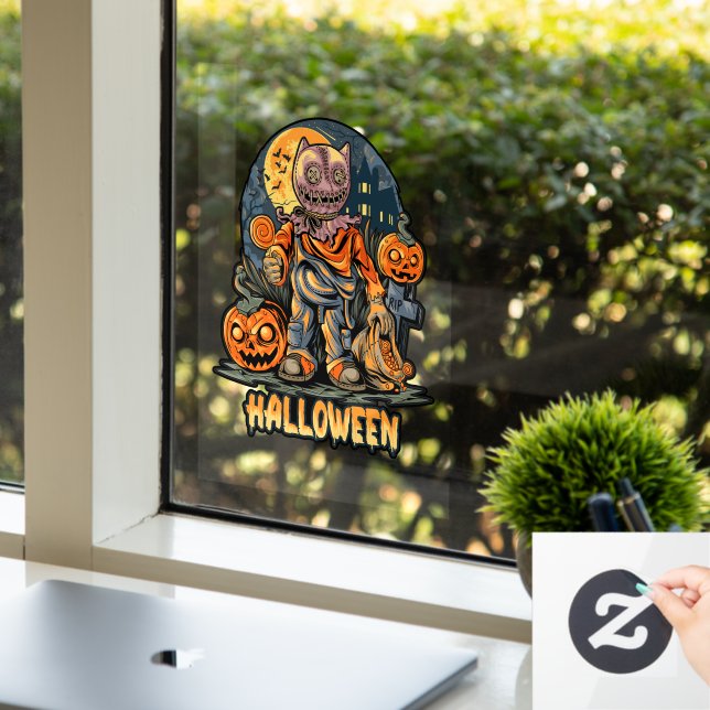 Spooky Halloween Scarecrow Trick-or-Treater (Office)