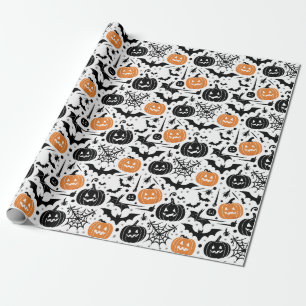 Spooky Halloween Seamless Pattern Wrapping Paper