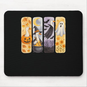 Spooky Halloween Silly-goose Pumpkin Ghost Treat O Mouse Pad