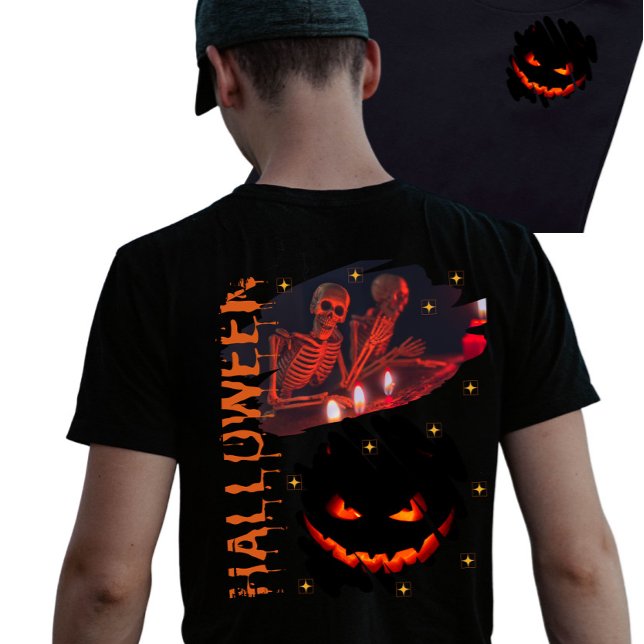 Spooky Halloween Skeletal   T-Shirt (Creator Uploaded)