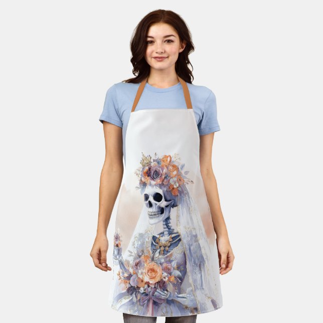 Spooky Halloween Skeleton Apron (Worn)
