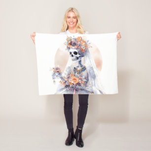 Spooky Halloween Skeleton Blanket