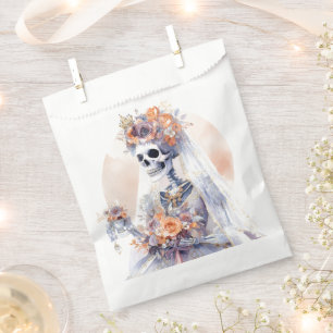 Spooky Halloween Skeleton Bride Favour Bags